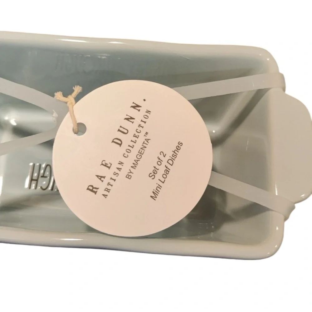 Rae Dunn Light Blue Mini Loaf Dishes NIB